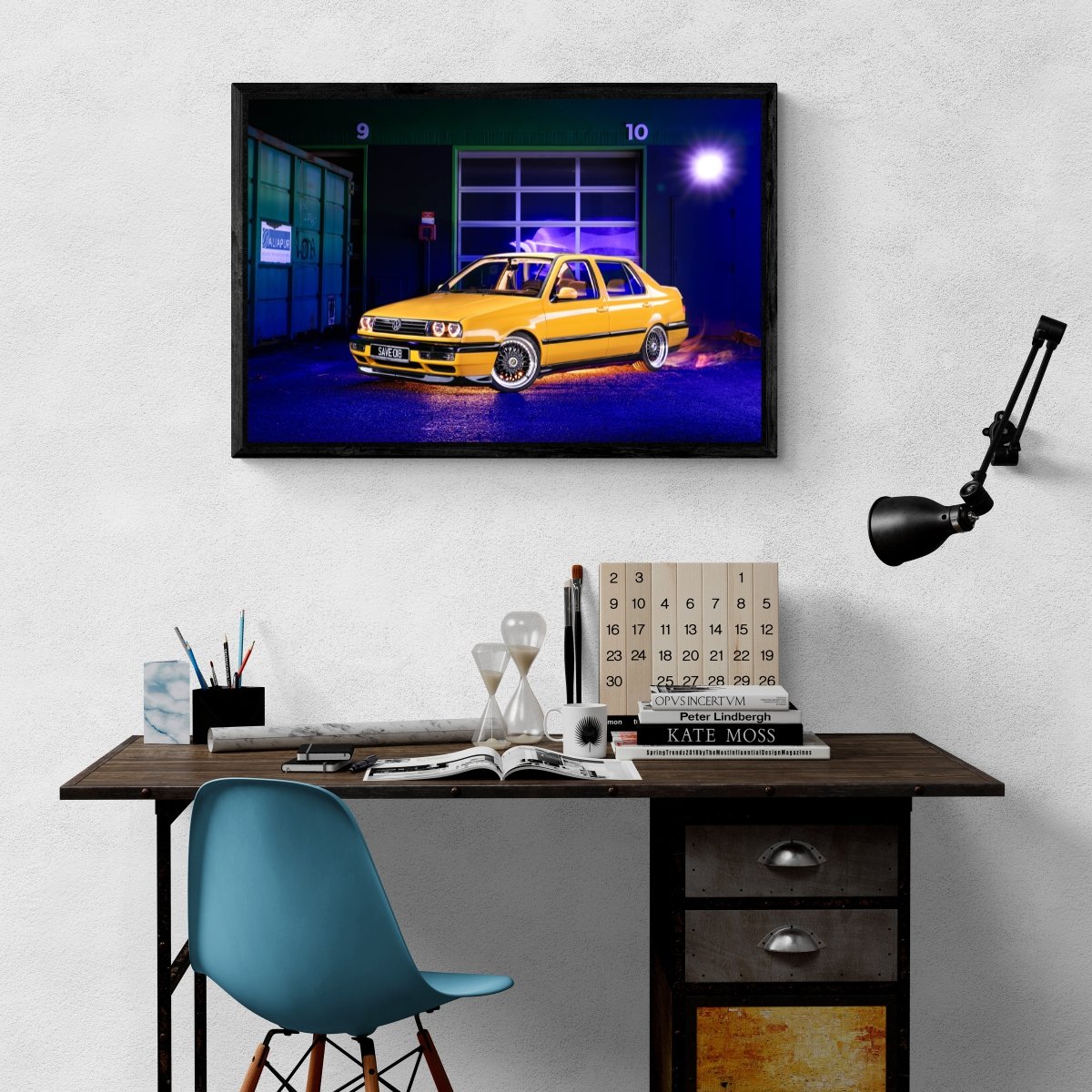 Photographie d’art VW Vento GTI tirage 60x90 cm – Night Car Studio