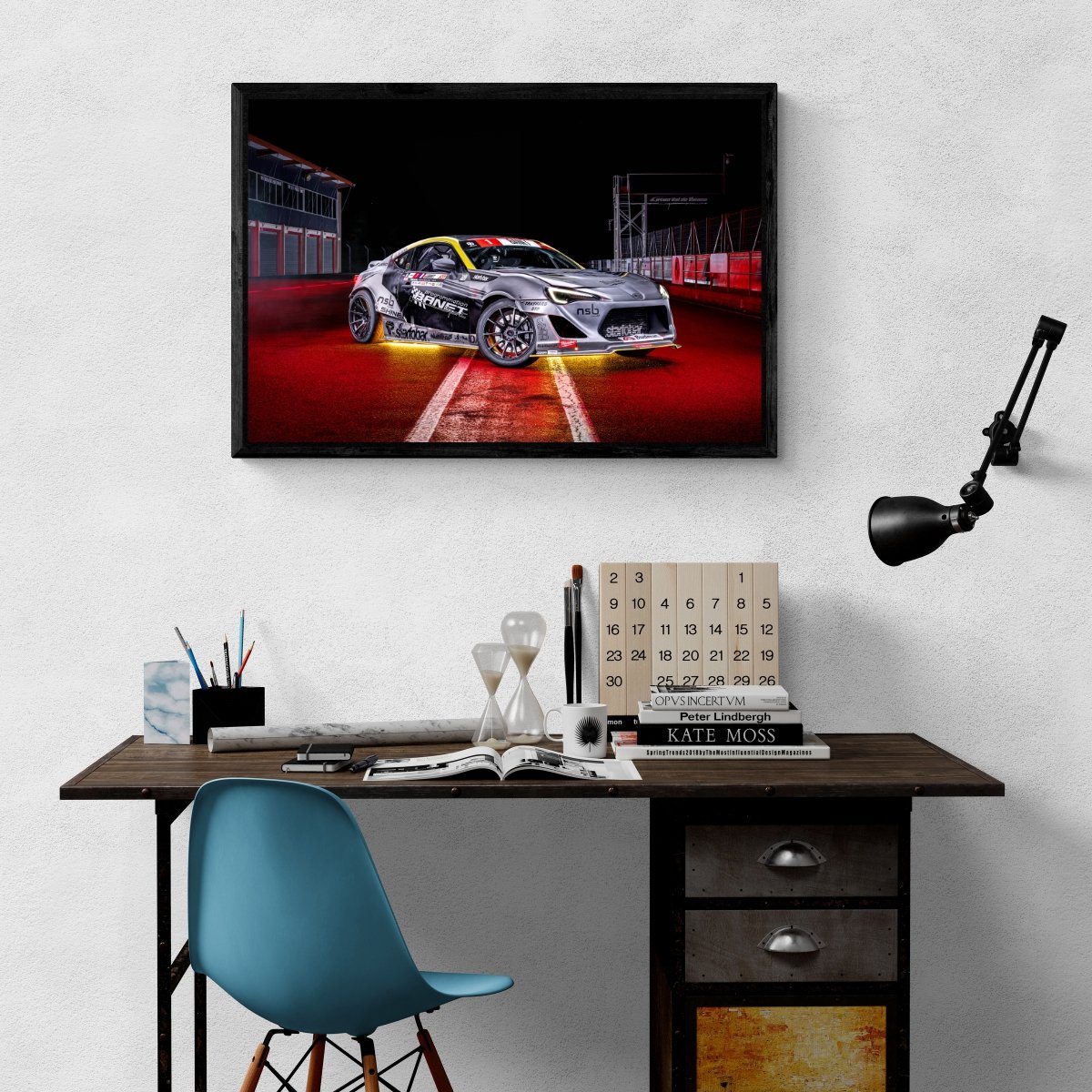 Photographie d’art Subaru BRZ Drift tirage 60x90 cm – Night Car Studio