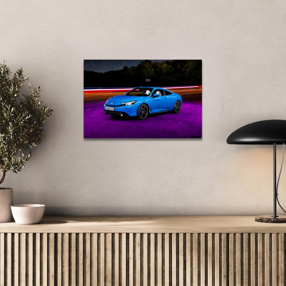 Photographie d’art Honda Prelude 6G tirage 40x60 cm – Night Car Studio