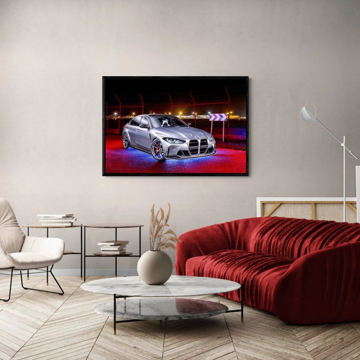 Photographie d’art BMW M3 G80 Competition tirage 80x120 cm – Night Car Studio
