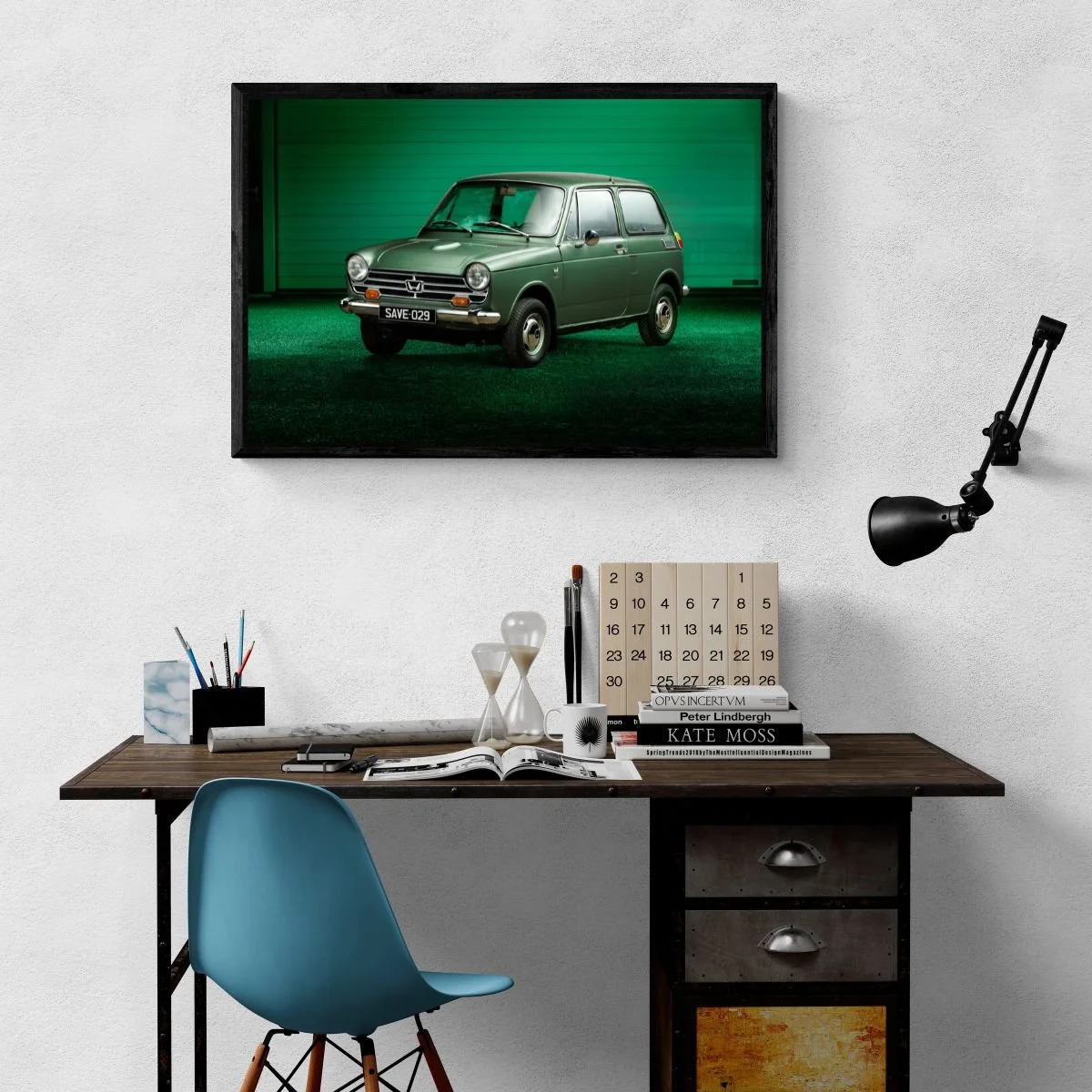 Photographie d’art Honda N600 tirage 60x90 cm – Night Car Studio