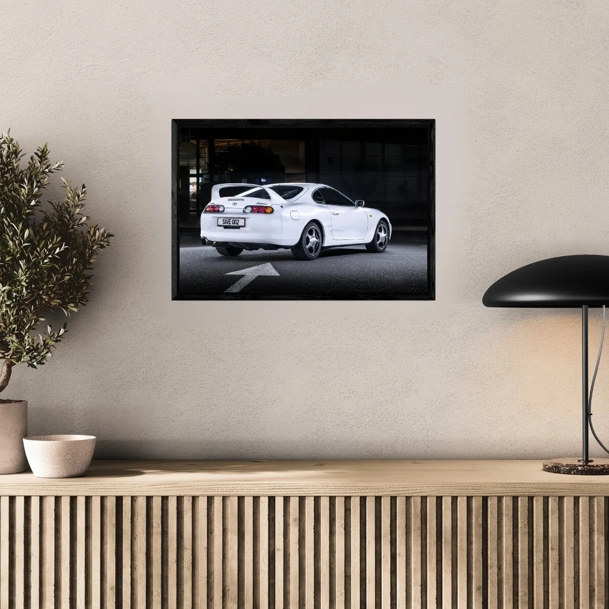 Photographie d’art Toyota Supra MKIV tirage 40x60 cm avec caisse américaine – Night Car Studio