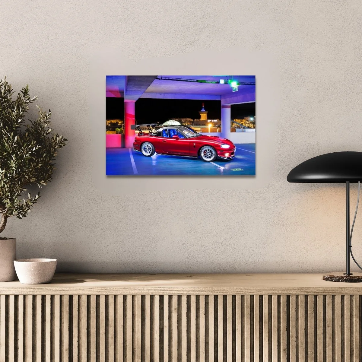 Photographie d’art Mazda MX-5 NB tirage 40x60 cm – Night Car Studio