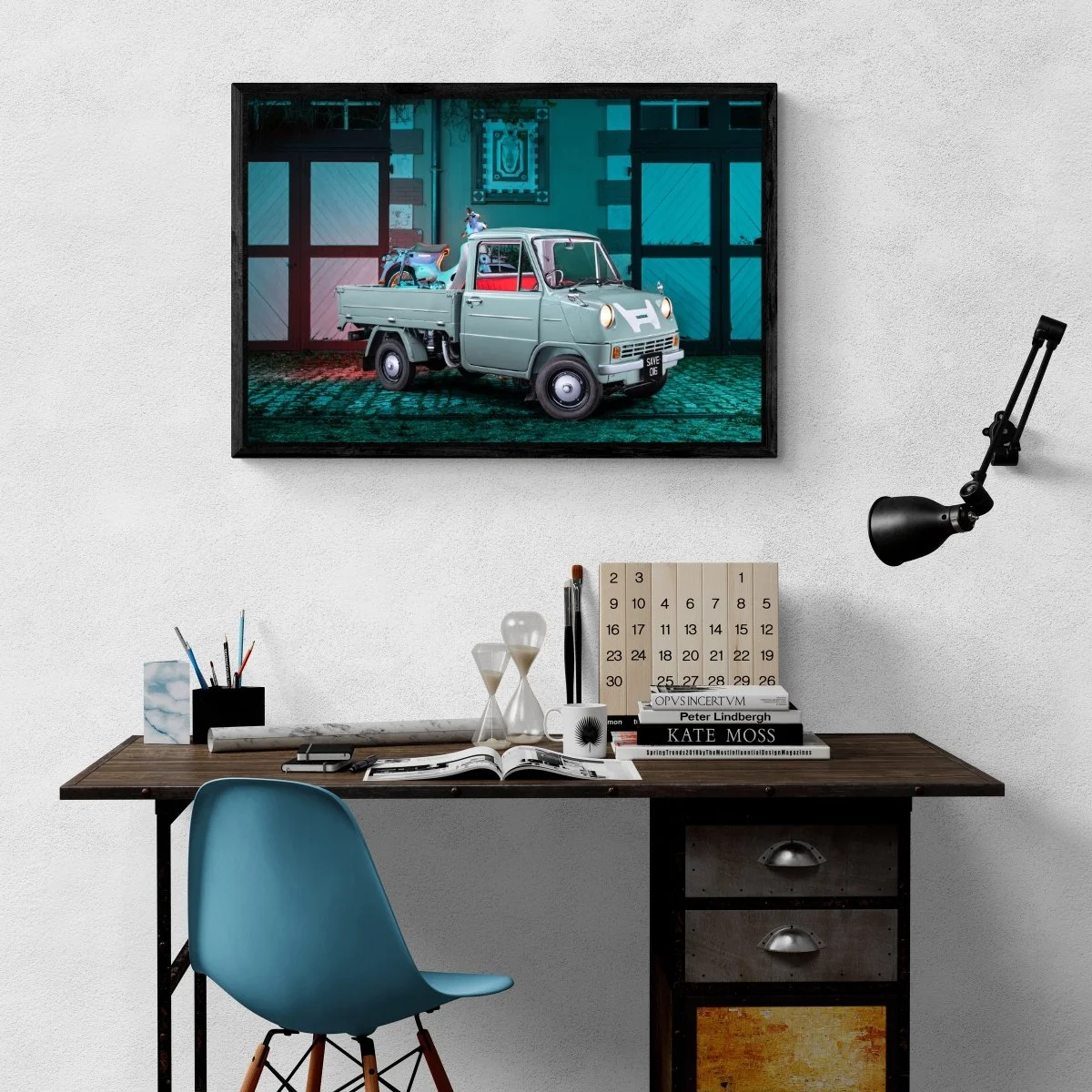 Photographie d’art Honda T500 tirage 60x90 cm – Night Car Studio