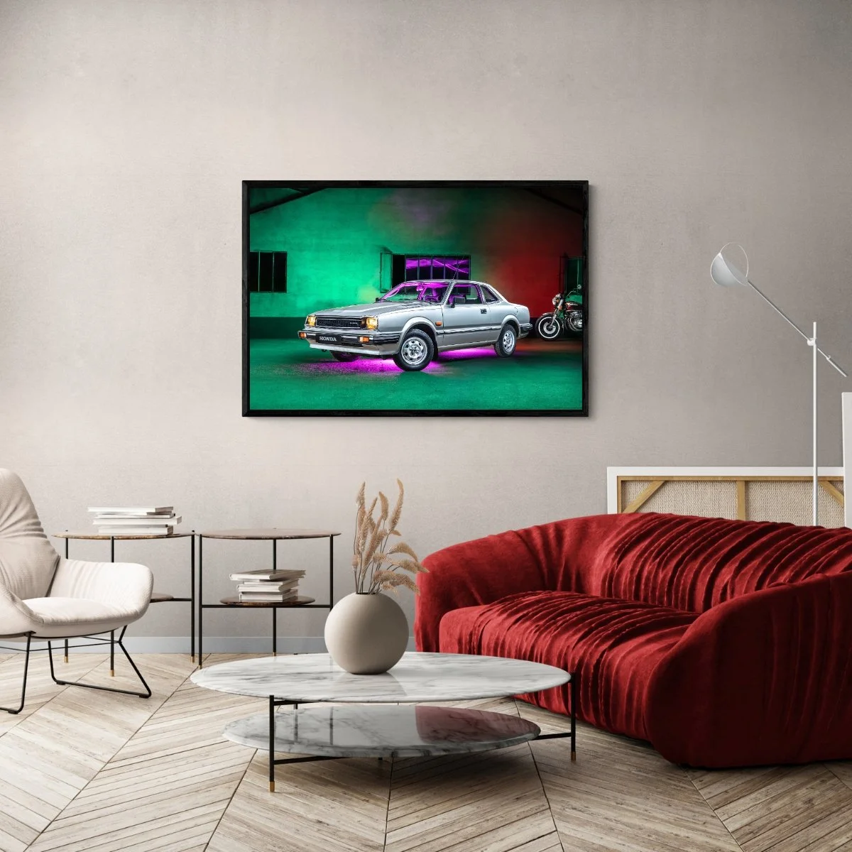 Photographie d’art Honda Prelude 1G tirage 80x120 cm – Night Car Studio