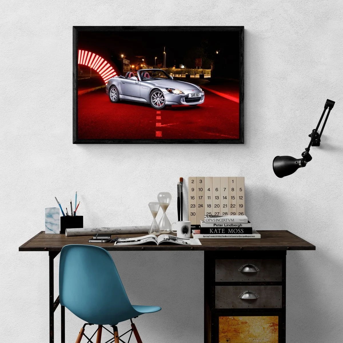 Photographie d’art Honda S2000 tirage 60x90 cm – Night Car Studio