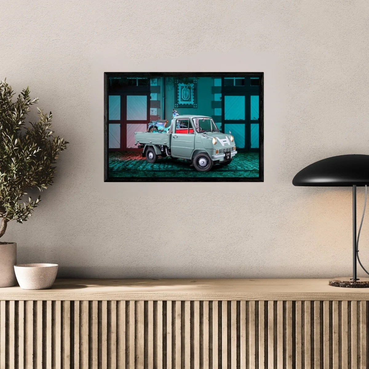 Photographie d’art Honda T500 tirage 40x60 cm avec caisse américaine – Night Car Studio