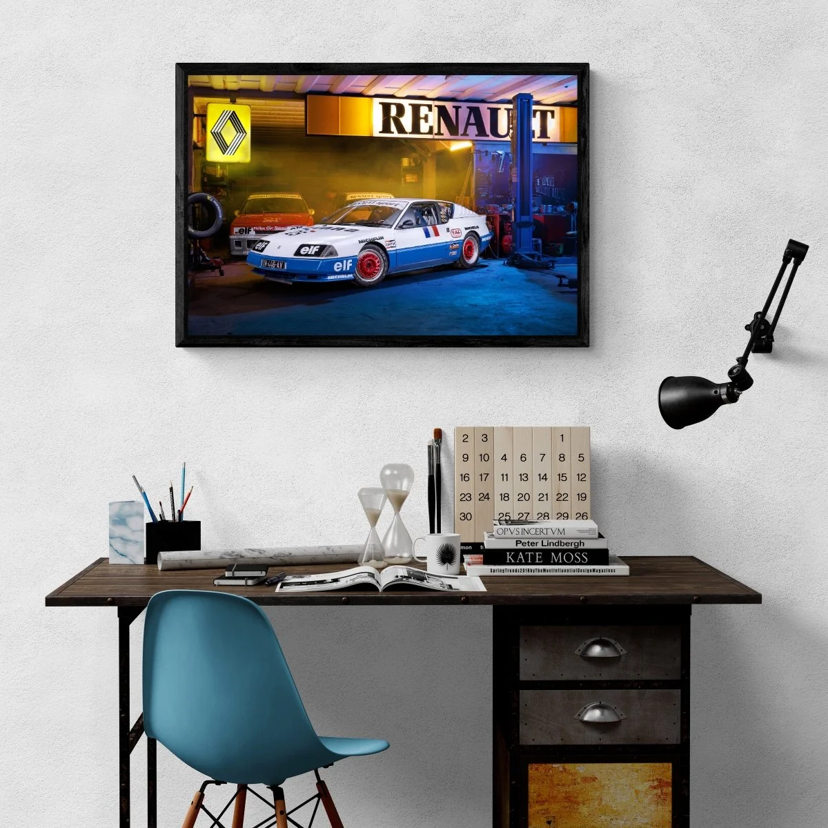 Photographie d’art Alpine GTA V6 Turbo Europacup tirage 60x90 cm – Night Car Studio