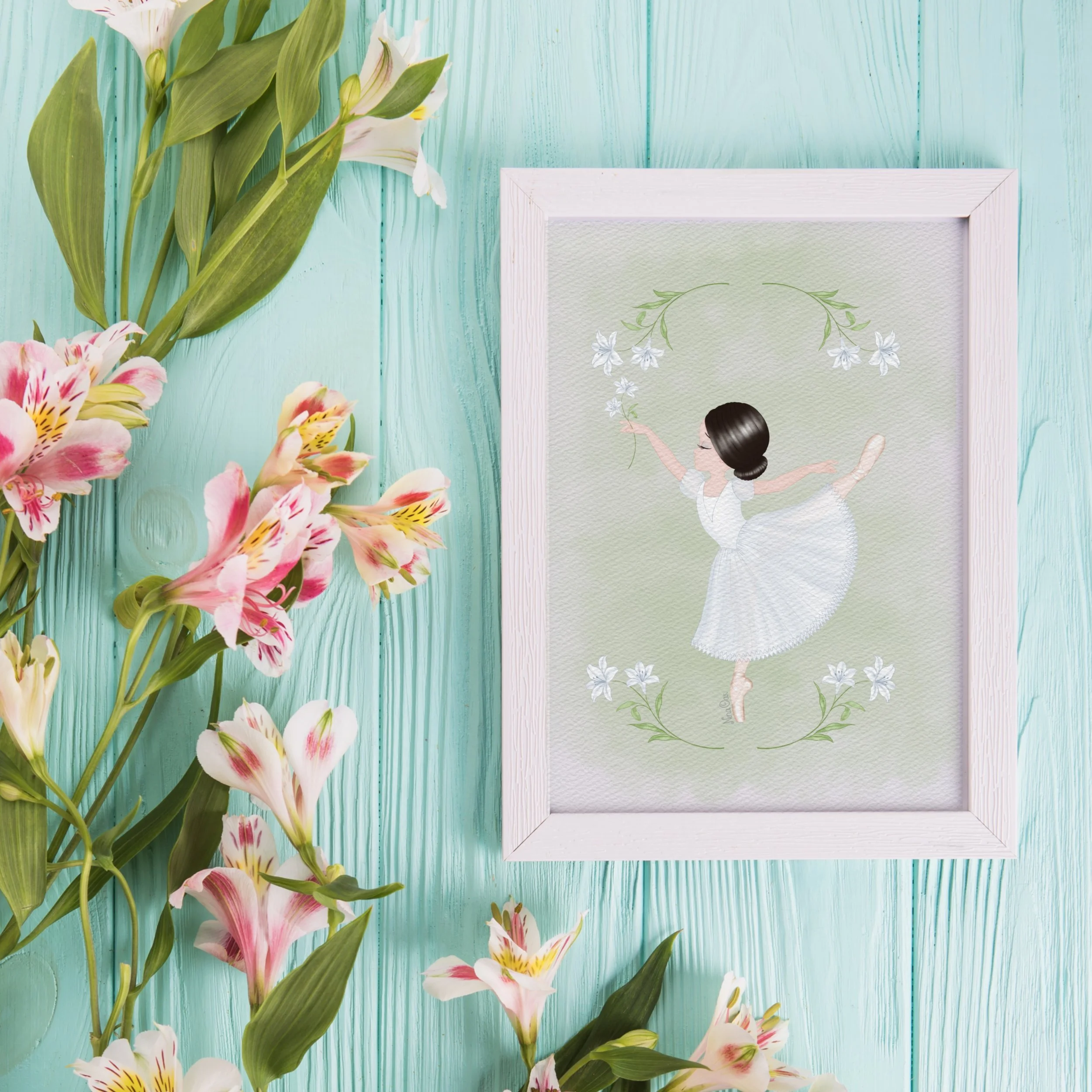 Giselle Framed Canvas Print