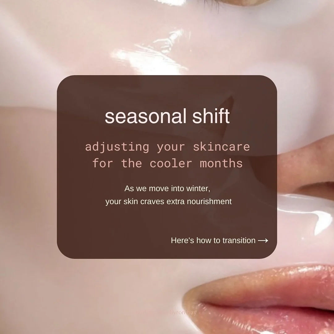 The air has shifted, and your skin is asking for something more. As Byron eases into winter, changes in temperature, wind and humidity can leave skin feeling drier, tighter and more vulnerable.

What supported your skin through summer may no longer b