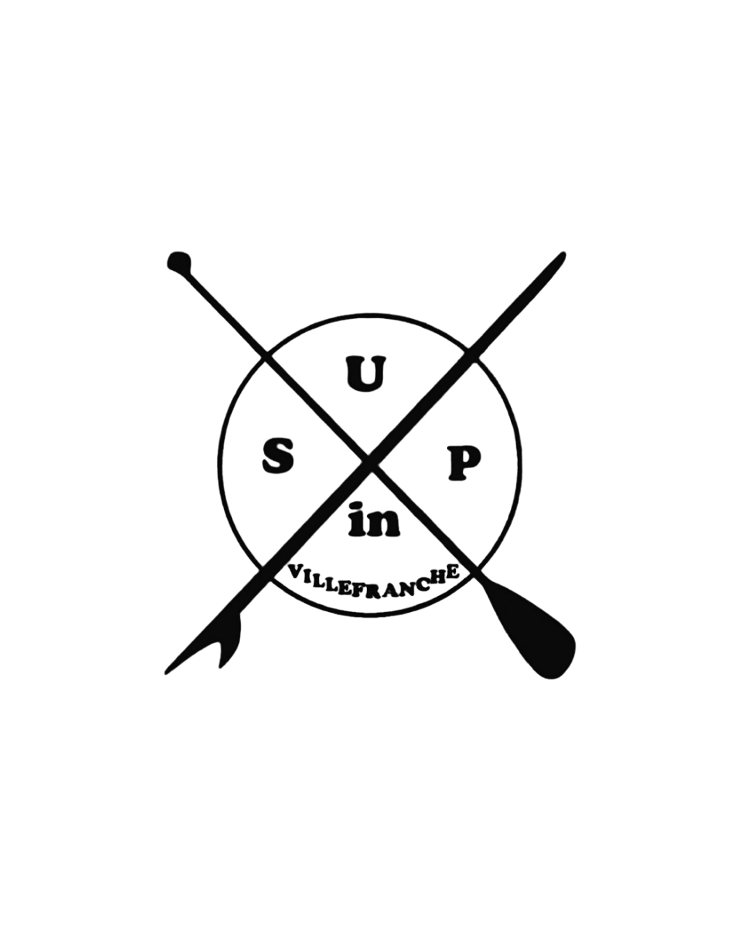 Logo de l'association 'S.P.U in Villefranche' avec une épée et une fourchette croisées derrière, entouré d'un cercle.