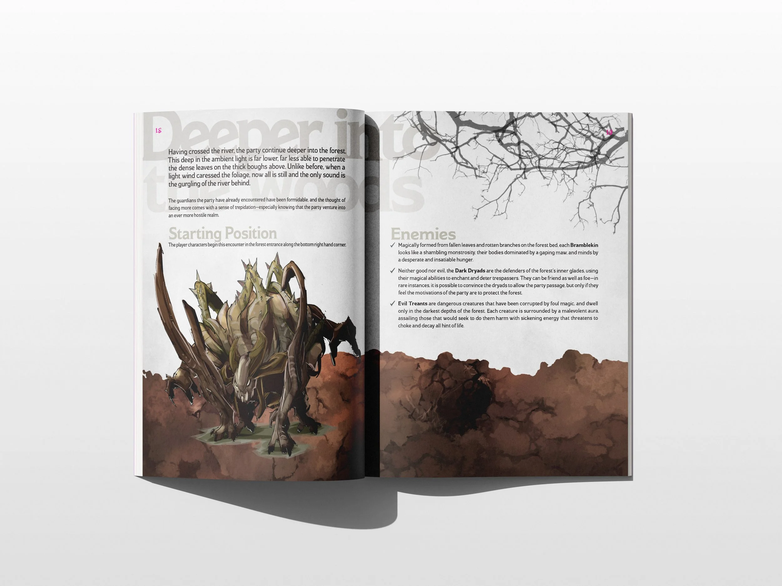 Epic Encounters: Forest of the Damned rulebook spread 2