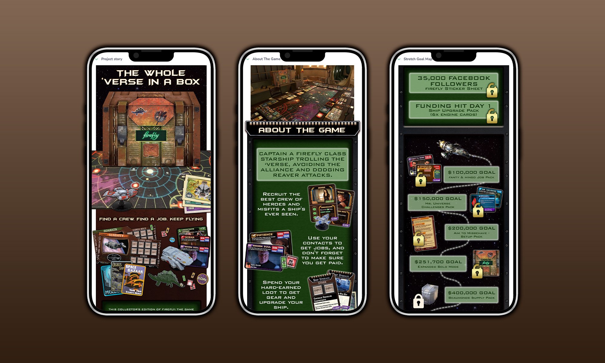 Firefly: the Game project page mobile