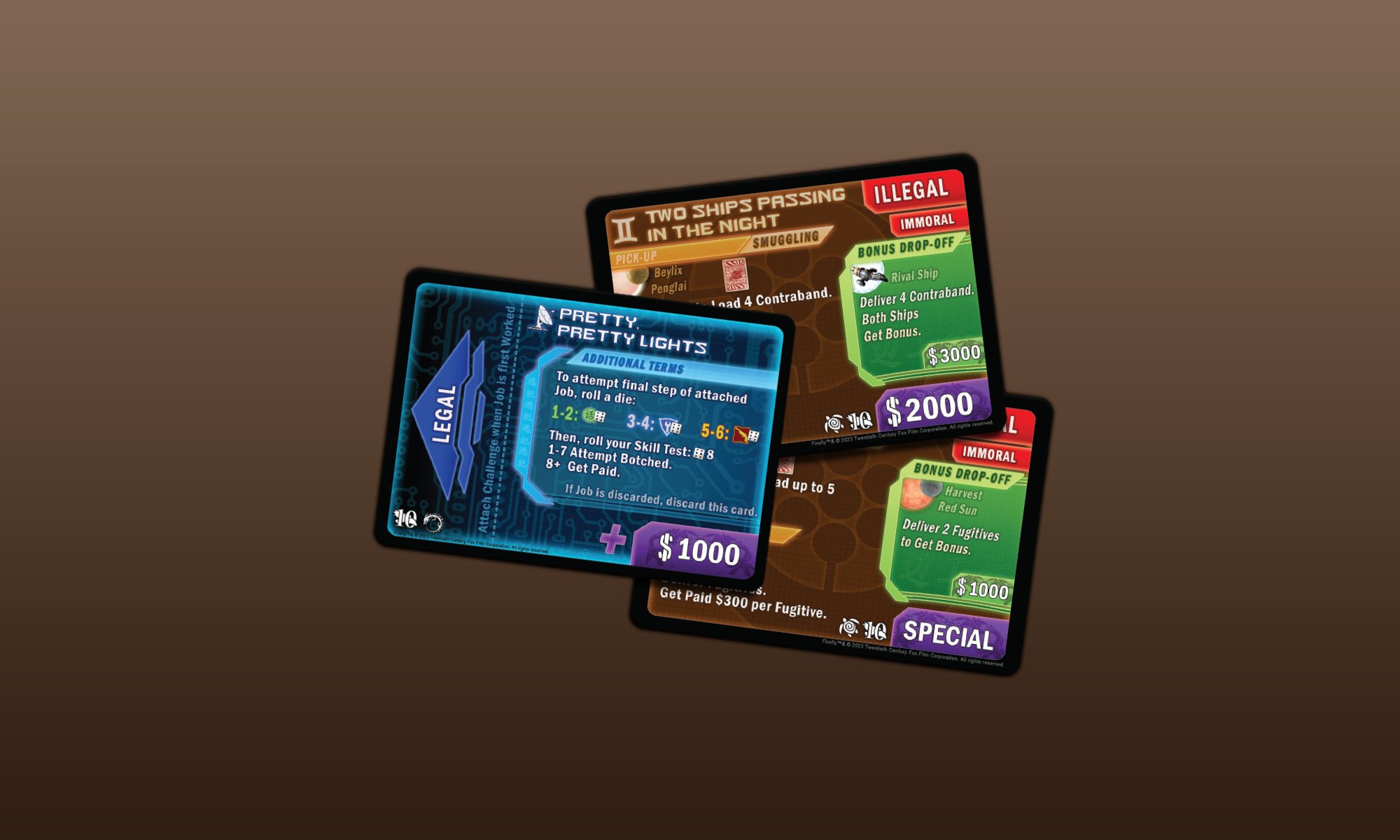 Firefly: the Game stretch goals job cards