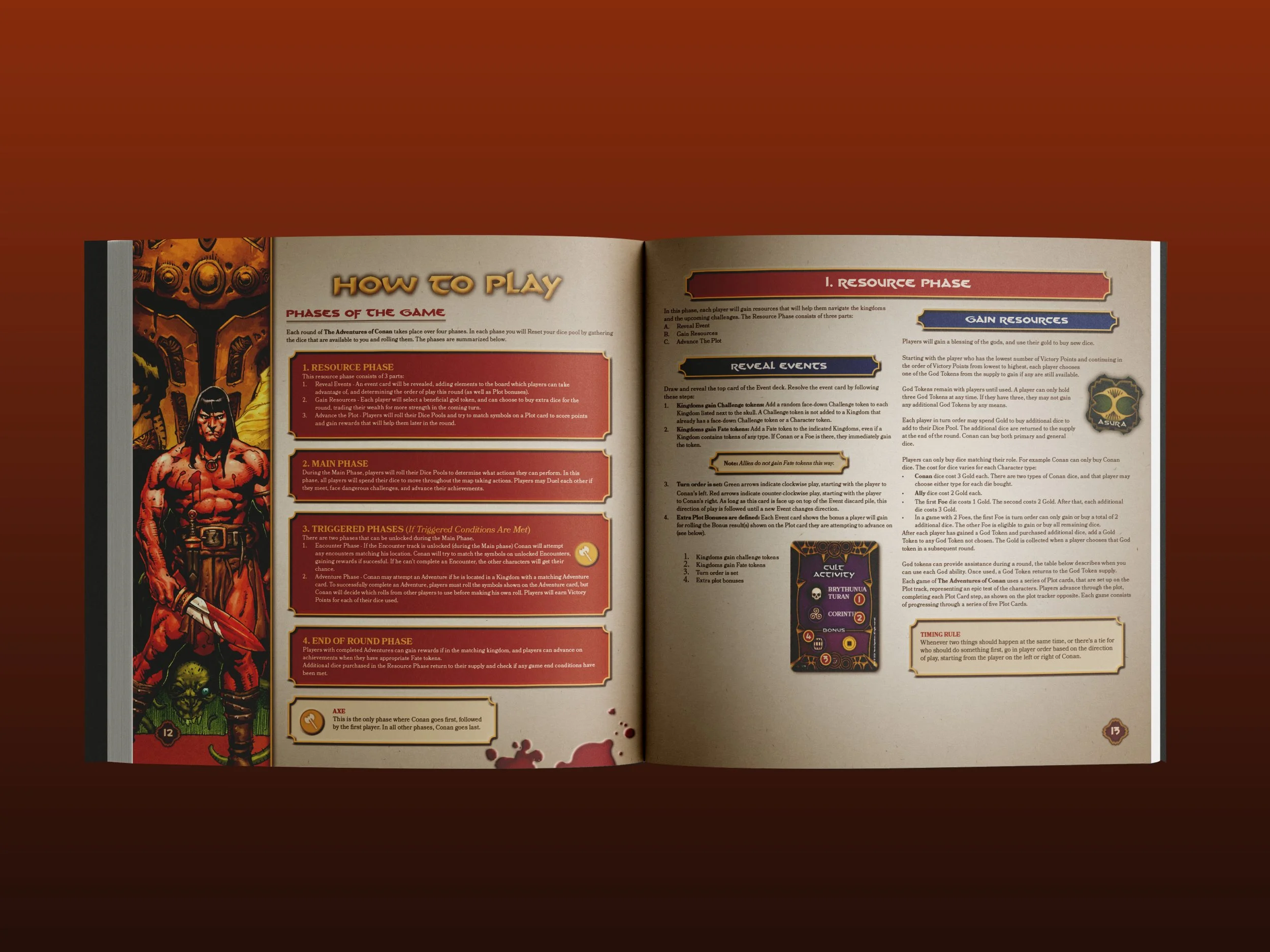 The Adventures of Conan rulebook spread 2