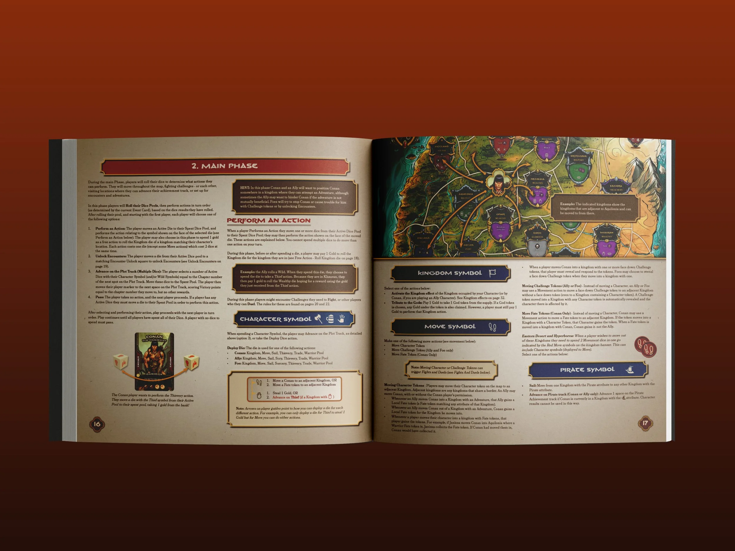 The Adventures of Conan rulebook spread 3