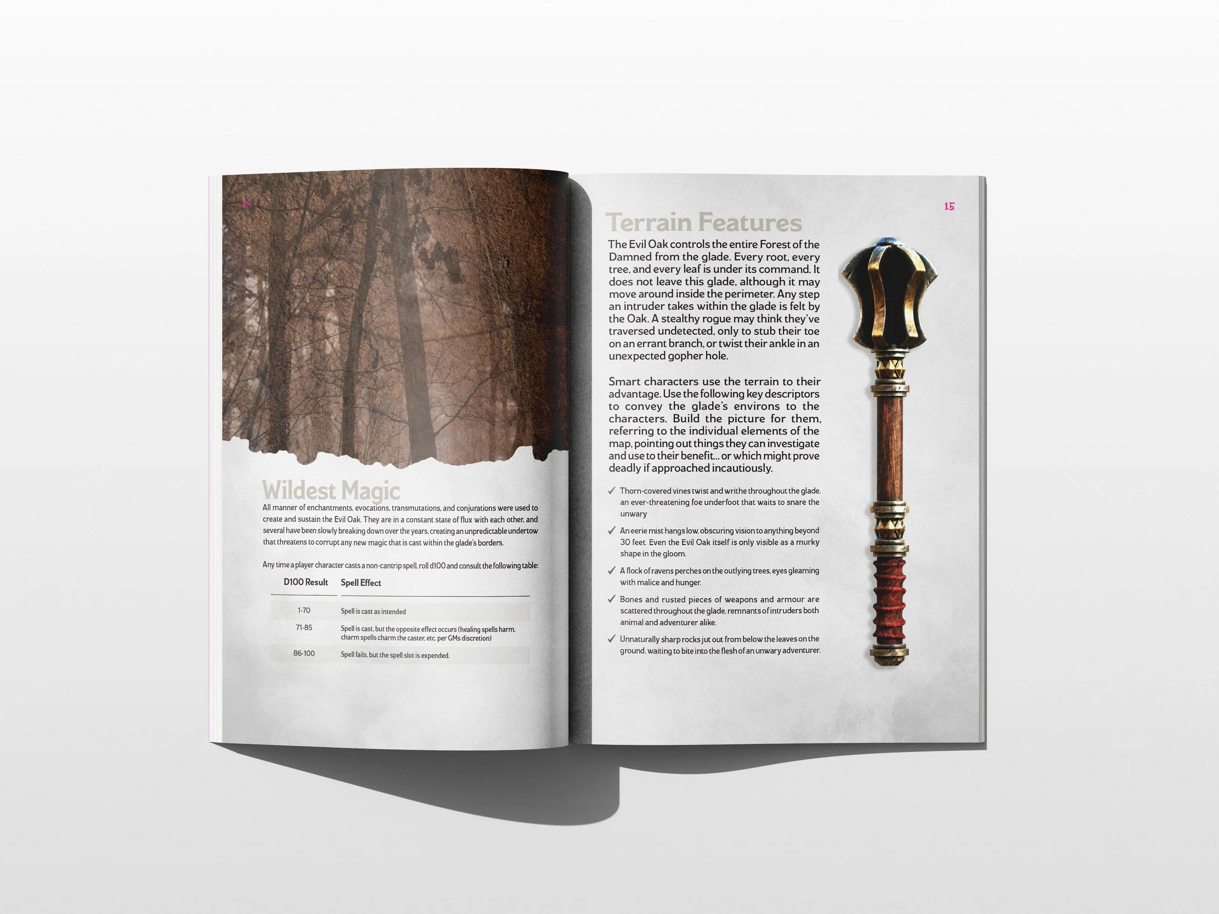 Epic Encounters: Glade of the Evil Oak rulebook spread 3