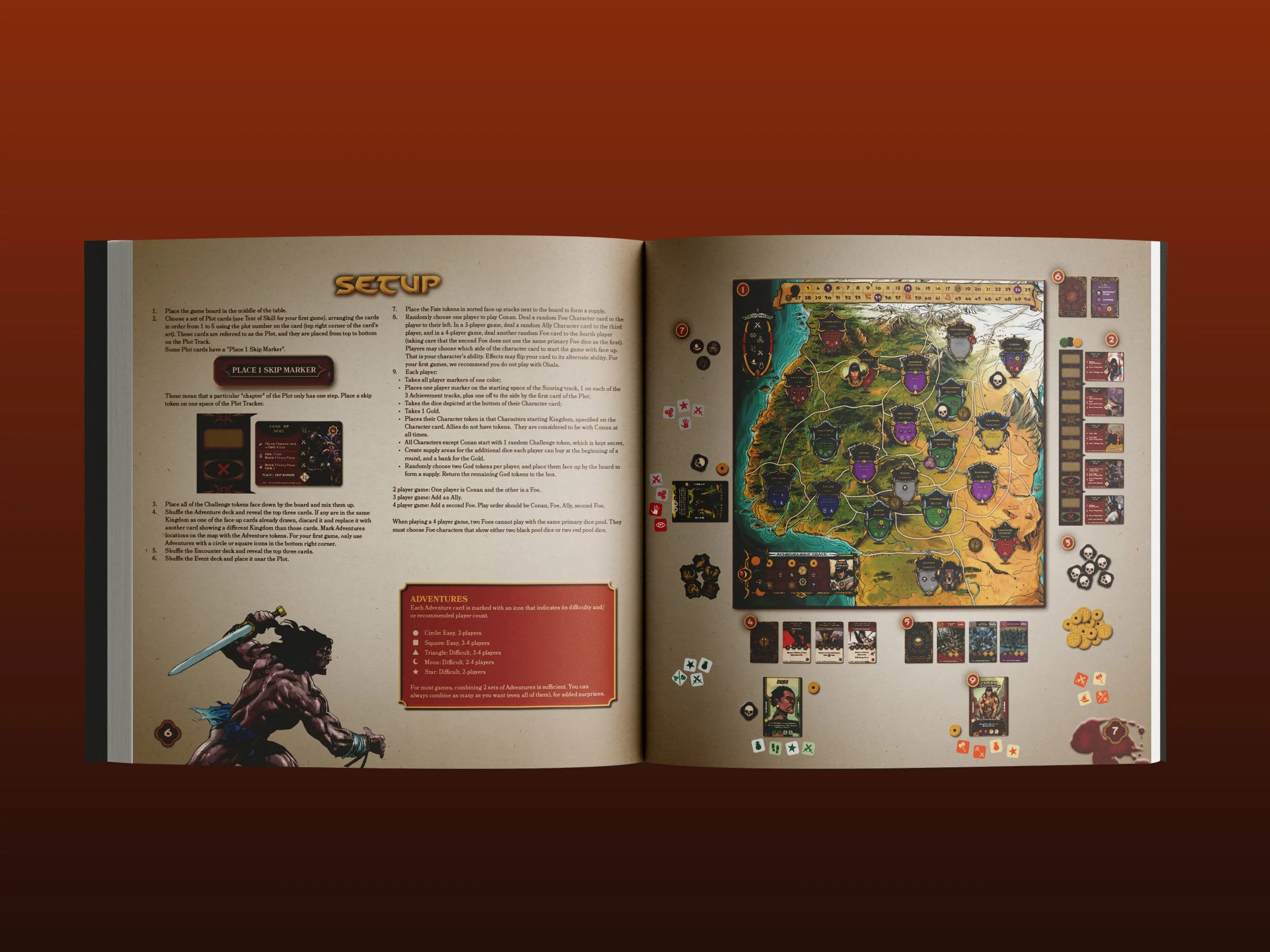 The Adventures of Conan rulebook spread 1