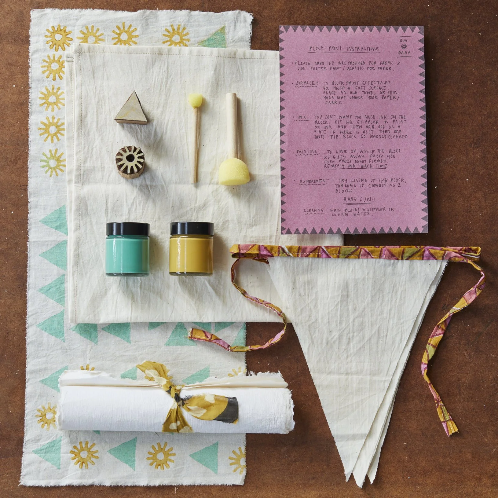 block printing kit - tri sun