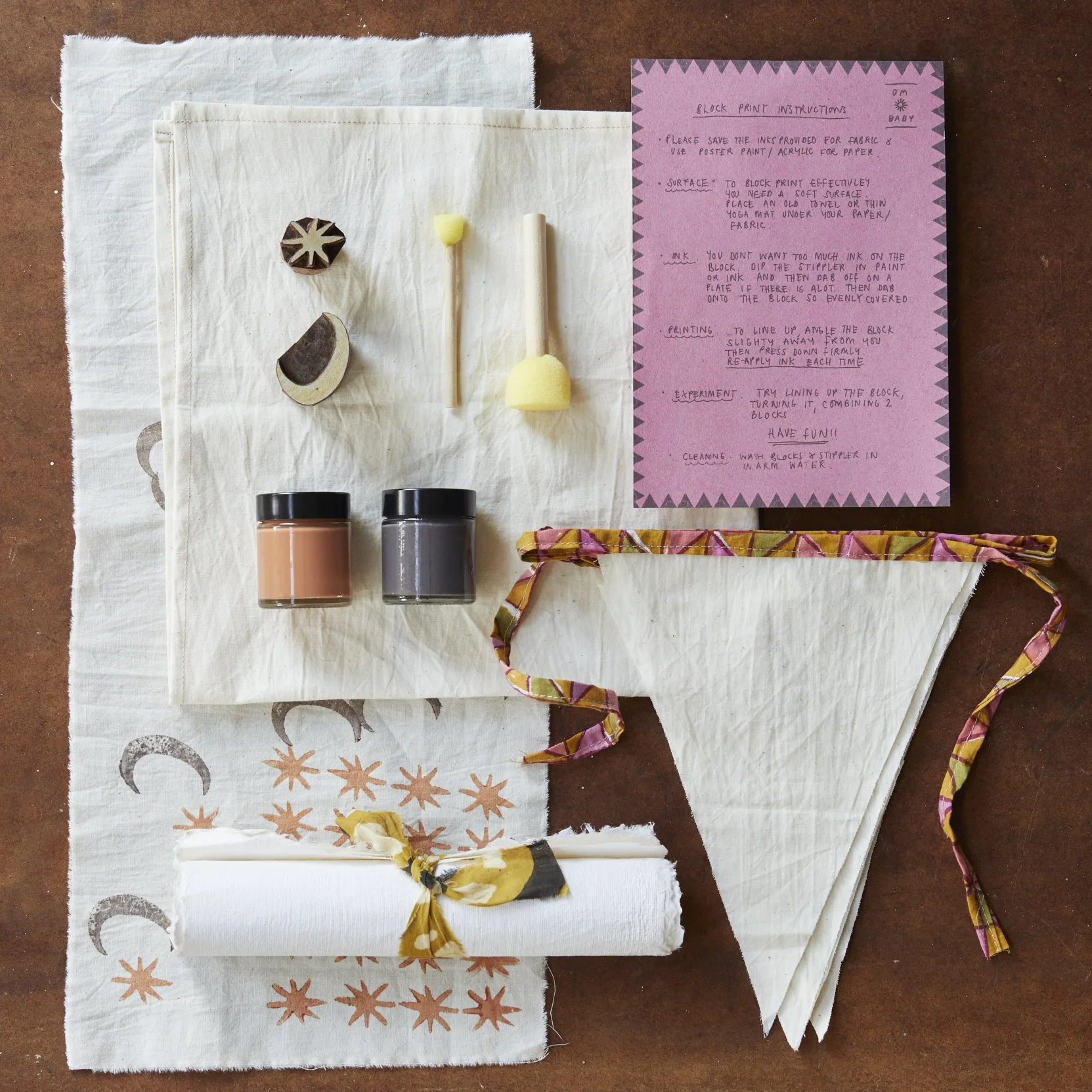 block printing kit - sun moon