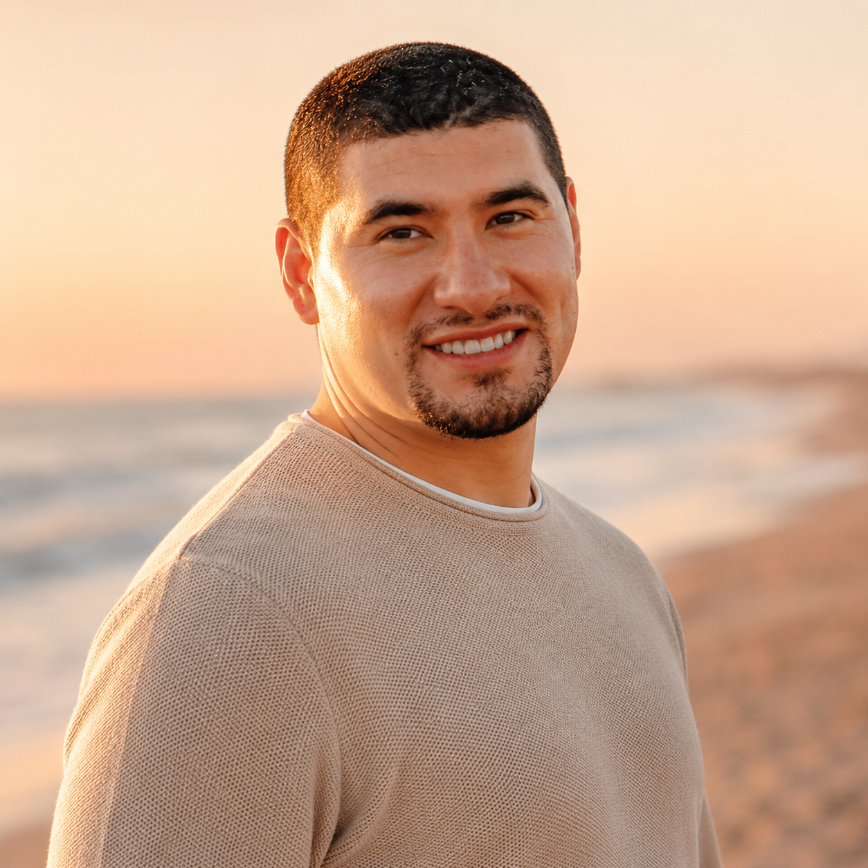 Tony Lopez at the beach