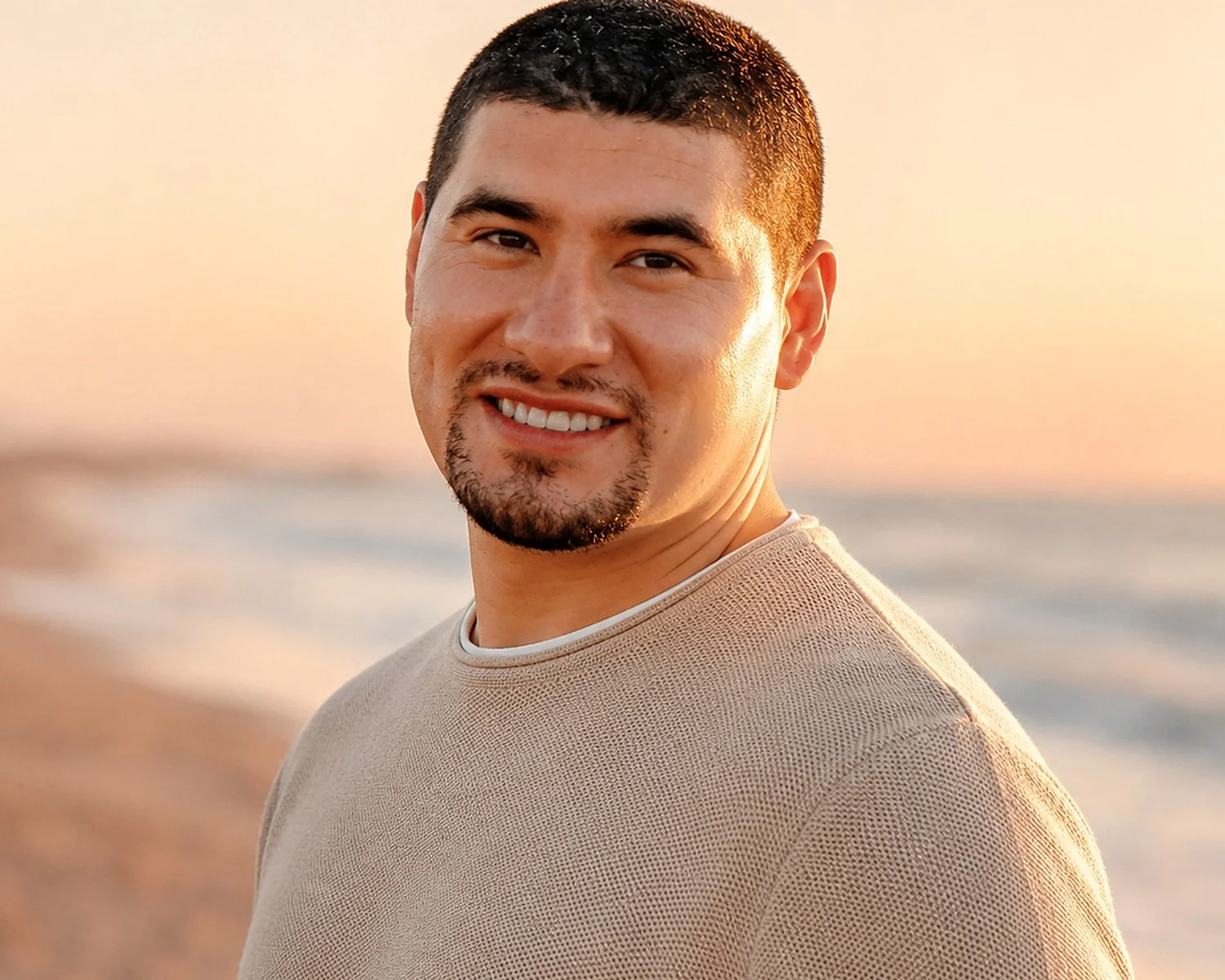 Tony Lopez at the beach