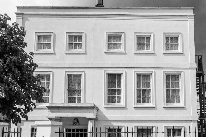 Black and white photo of 2 Chiswick Lane Grade II listed heritage site becoming residential units