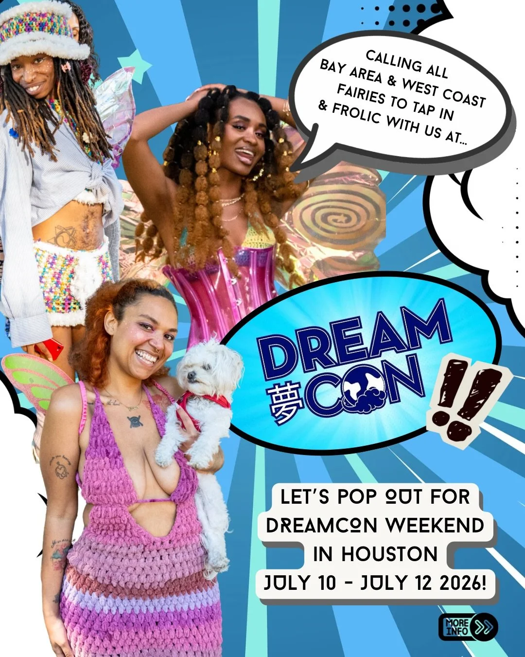 We&rsquo;re mobilizing from the West to the South to show @dreamconvention what the Bay is really about: creativity, community, and unapologetic fun. 

To join us, you&rsquo;ll need to purchase a Dream Con badge but the meet up is free and we&rsquo;l