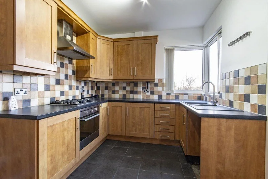 Kitchen cabinet refinishing project in Chesterfield