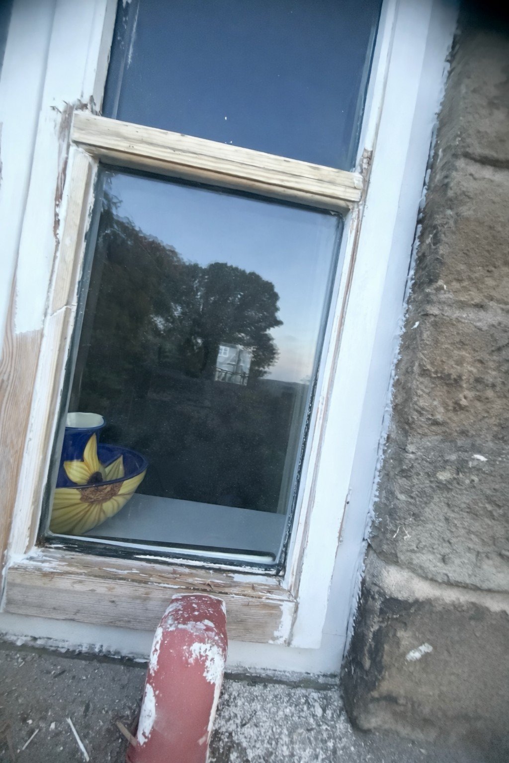 Exterior wooden window preparation work done in Chesterfield