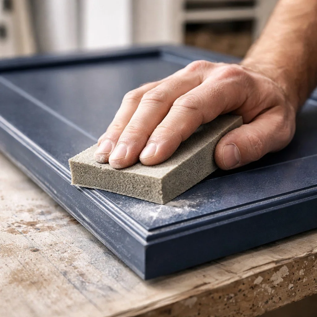 Kitchen cupboard preparation completed in Chesterfield