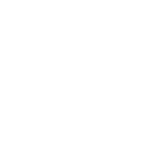 White line drawing of a young plant with roots on black background.
