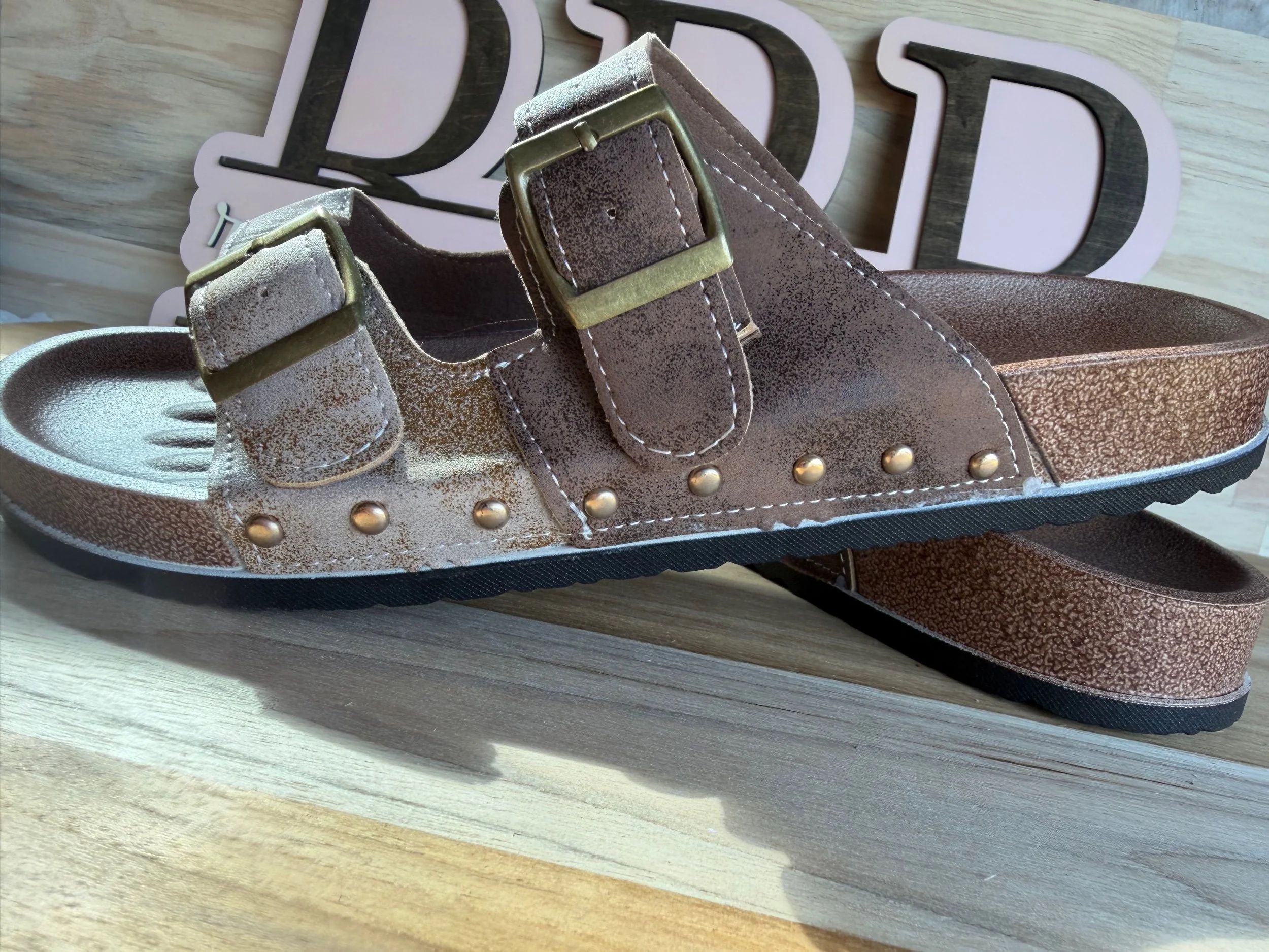Buckle Strap Slide Sandal
