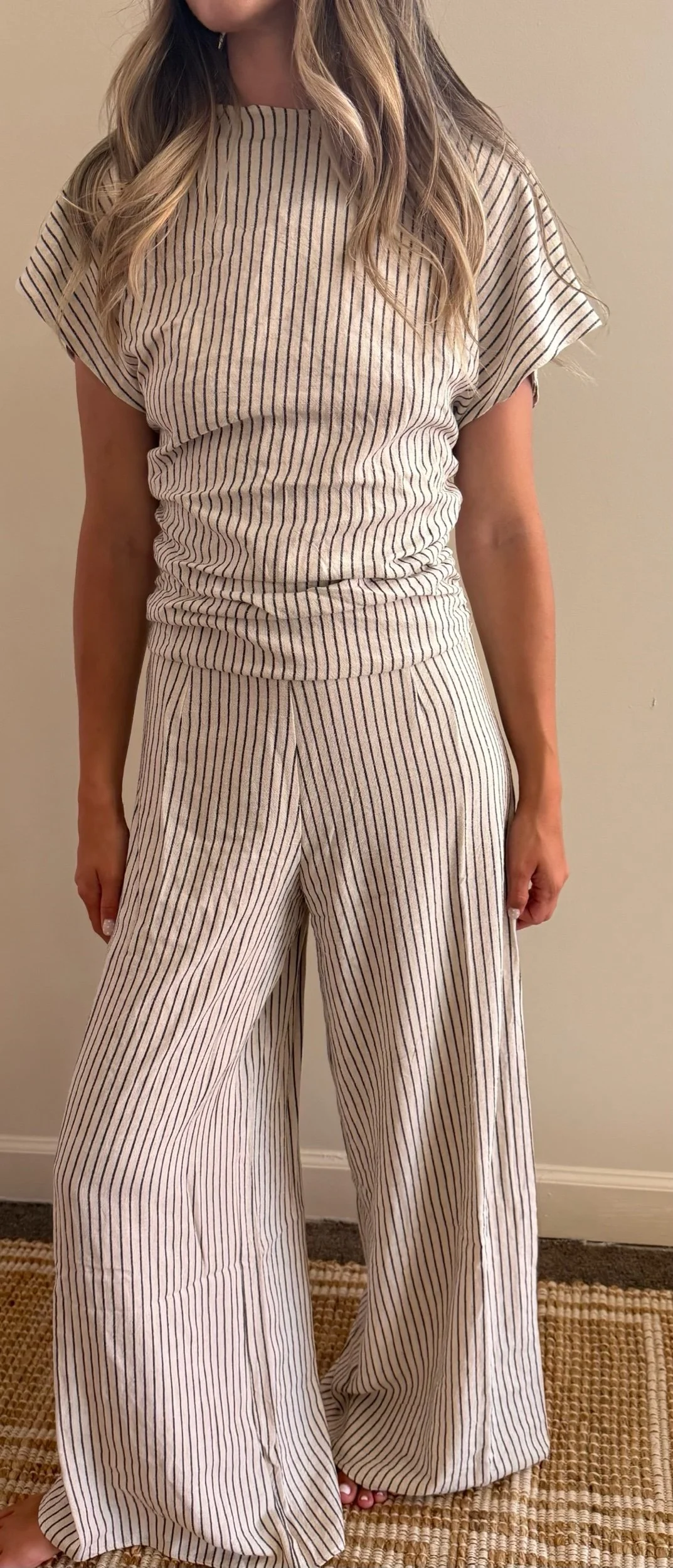 Striped Wide Leg Jumpsuit