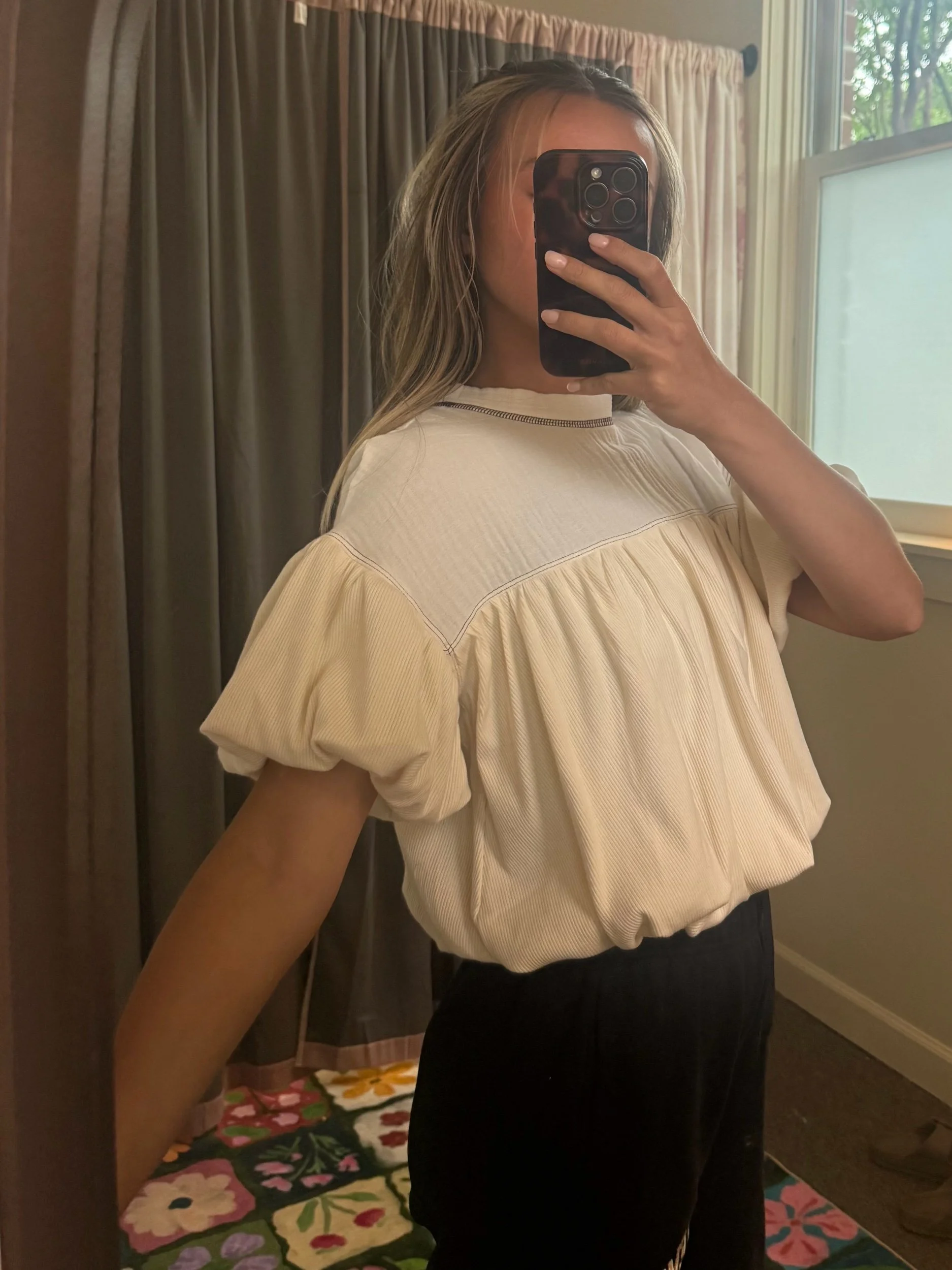 Ruffle Sleeve & Hem Top