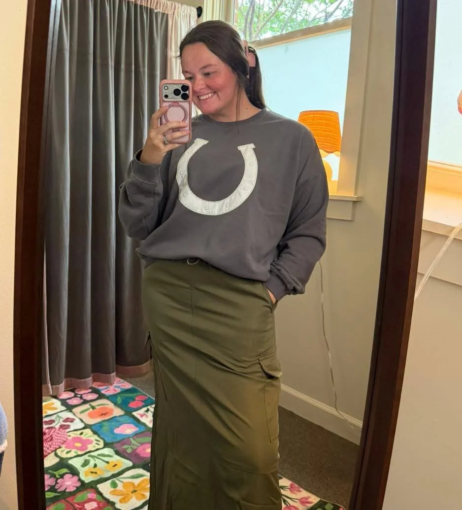 Olive Cargo Skirt