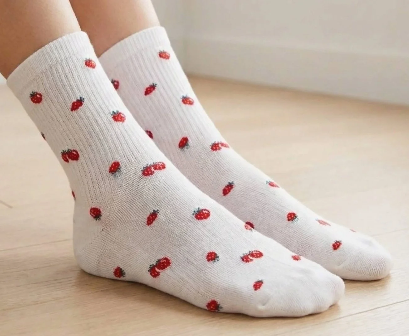 Strawberry Print Socks