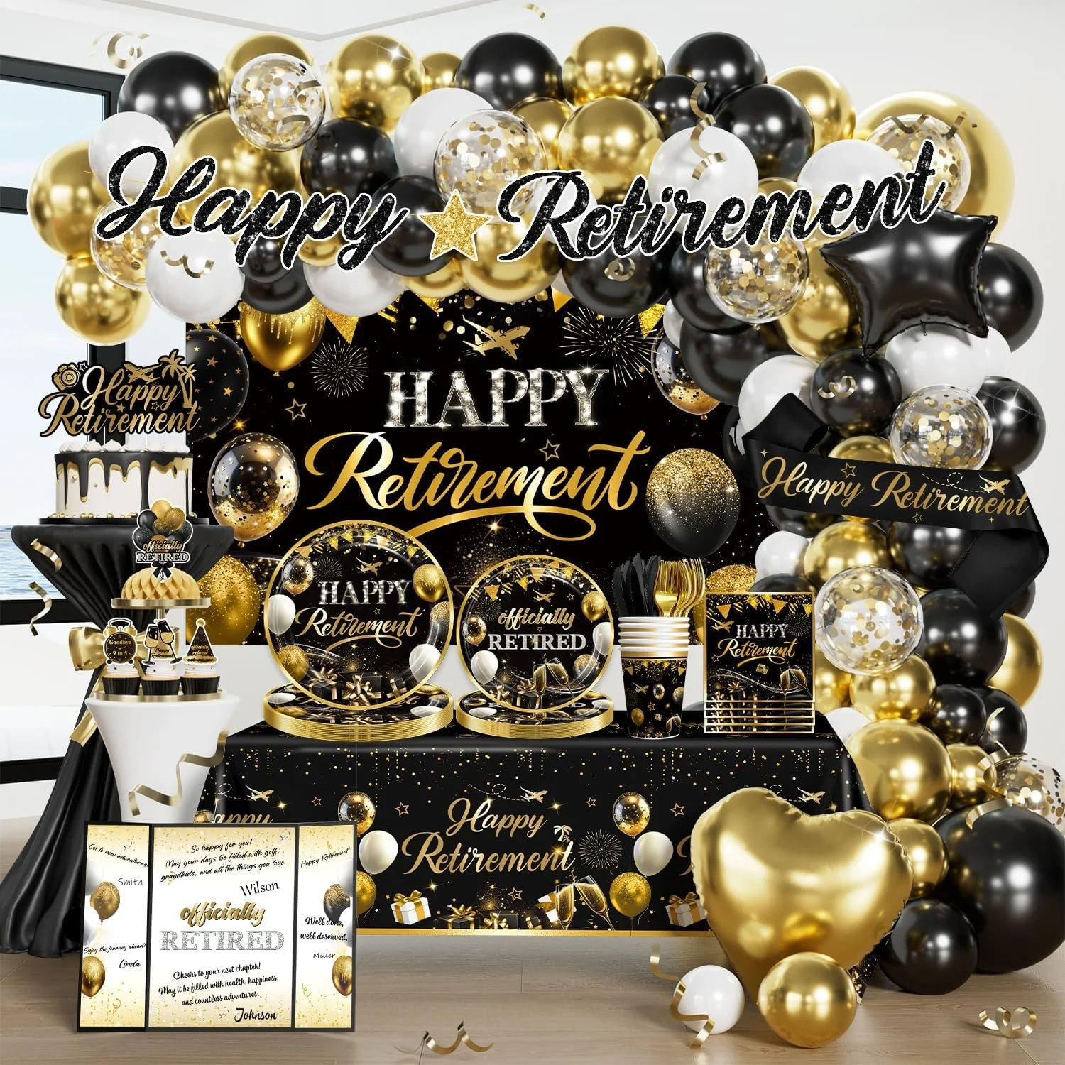 Retirement - Black & gold