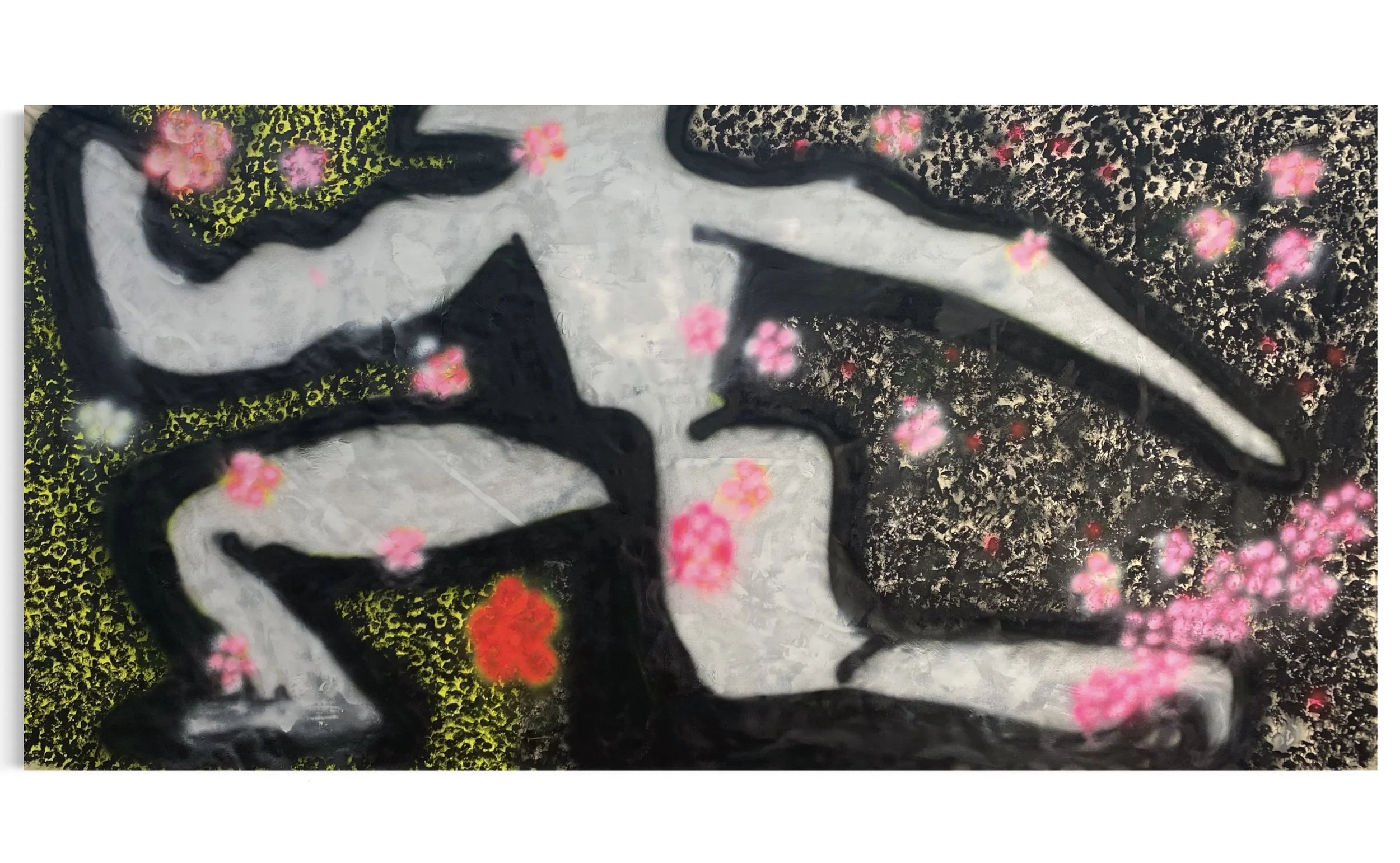 'Move I Adam', 60 x 122 in, Spray paint and acrylic on canvas