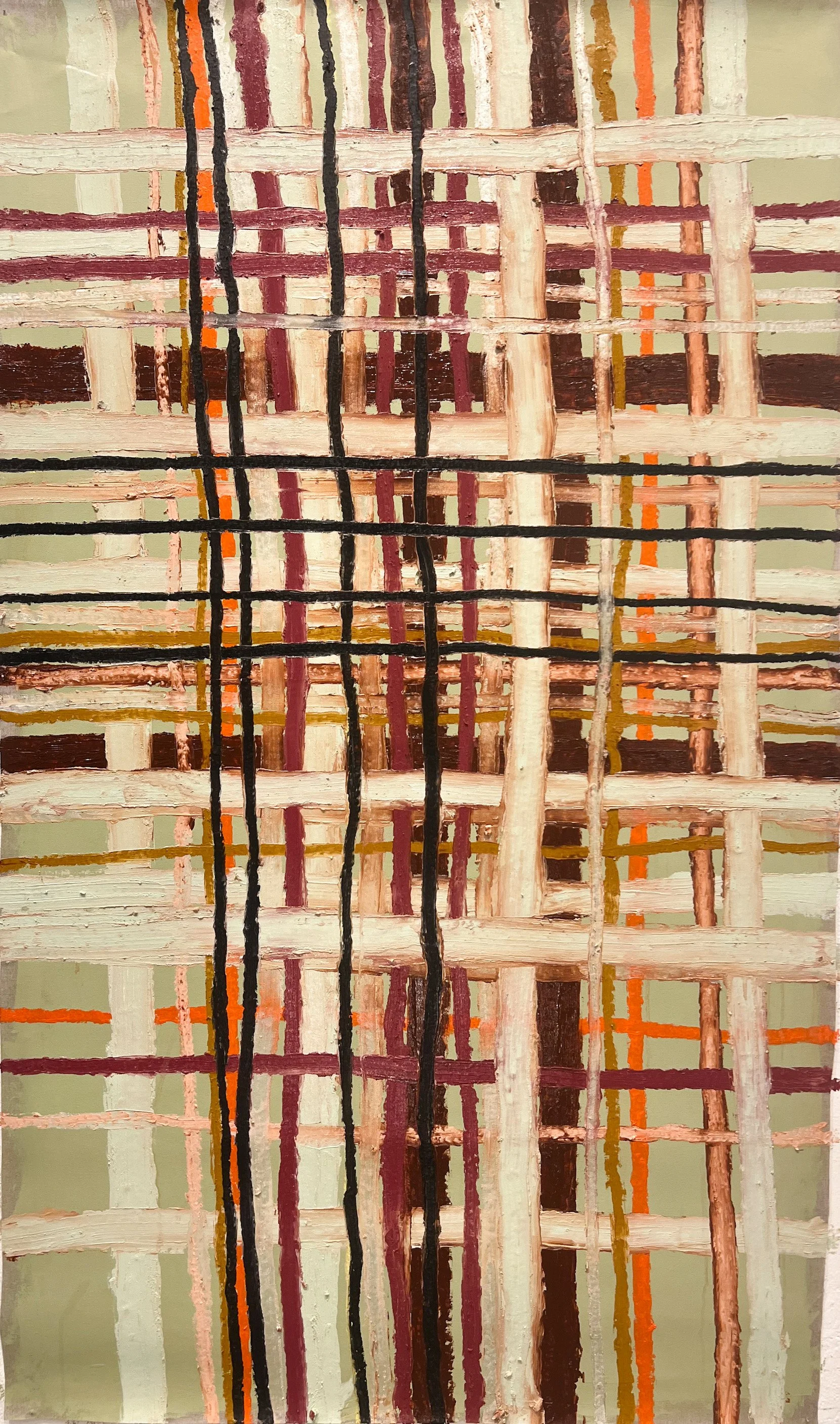 Orange Line, oil on linen, 30in x 50in, 2026
