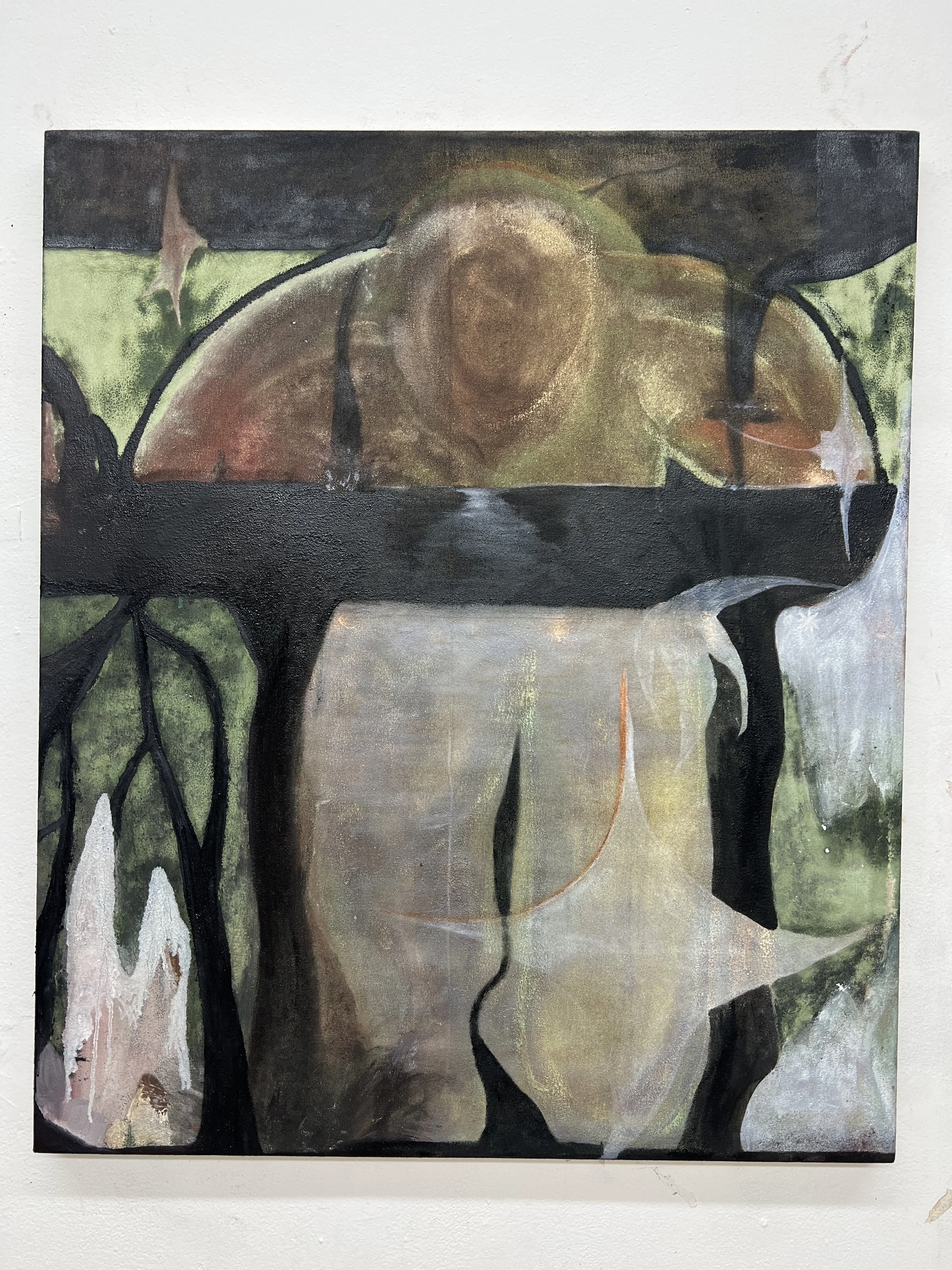 "Iceland", earth pigment and walnut oil on canvas, 24in x 36in