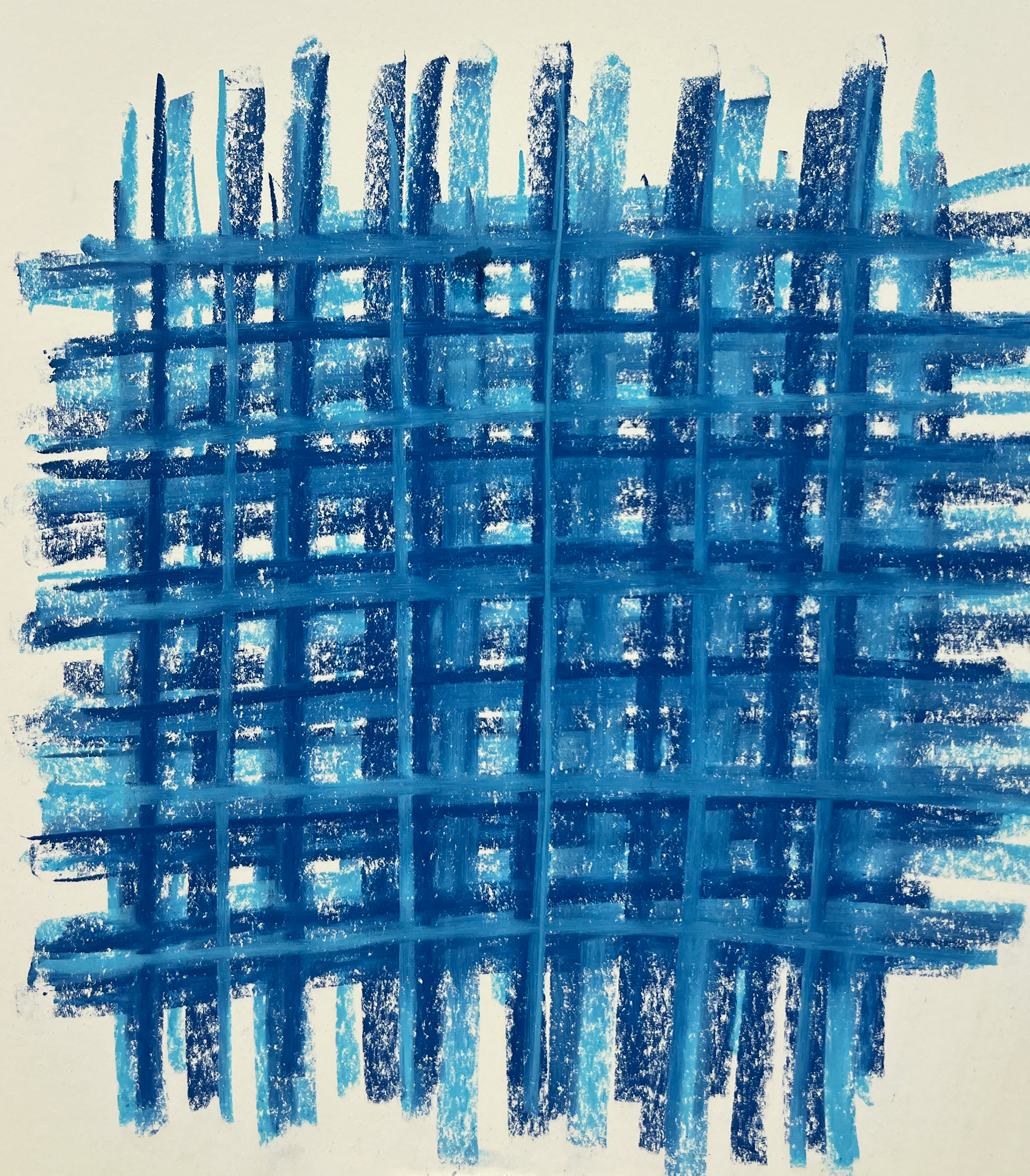 Untitled 18, oil pastel on paper, 11 x 18