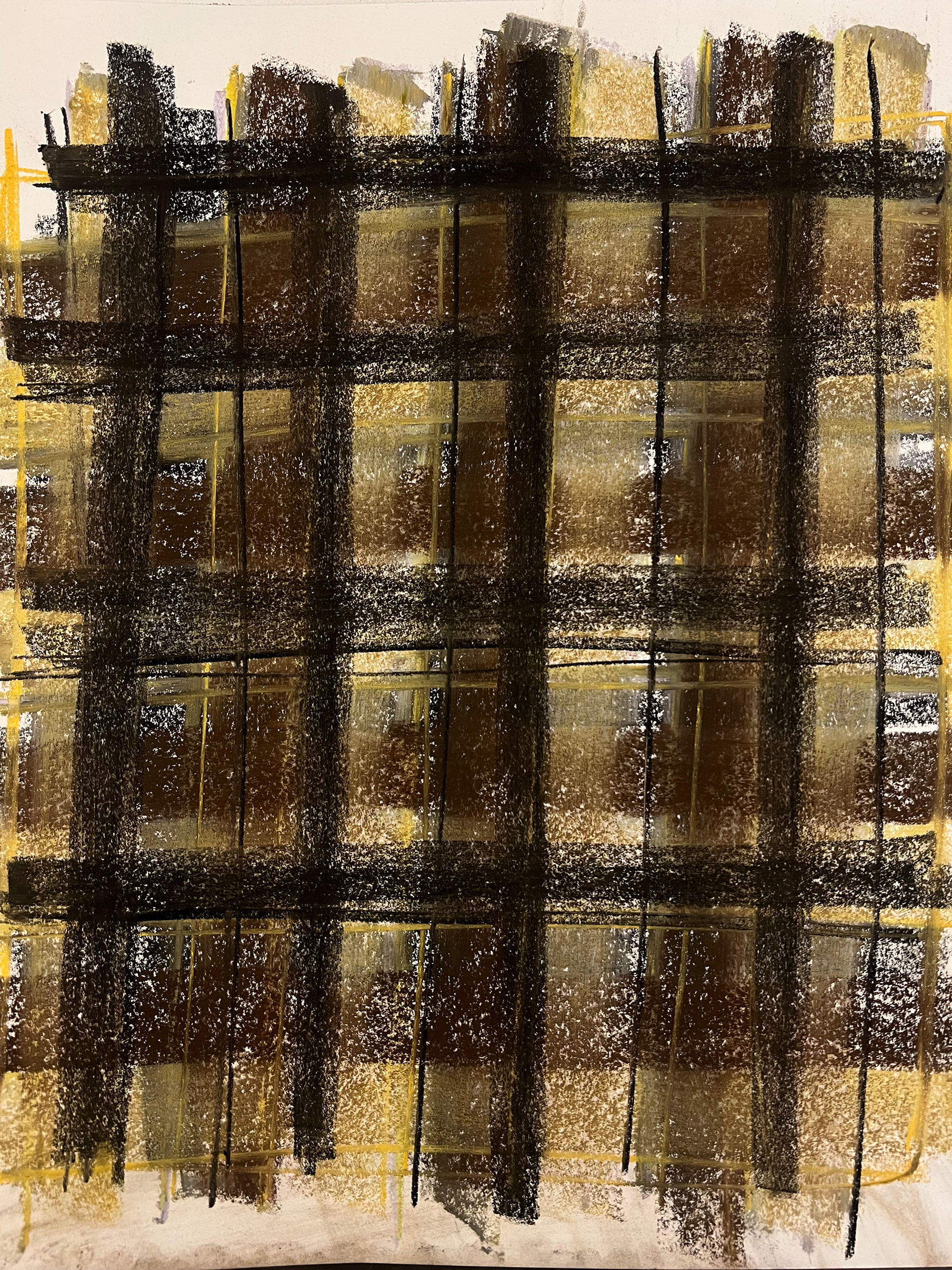 Untitled 7, oil pastel on paper, 11 x 14