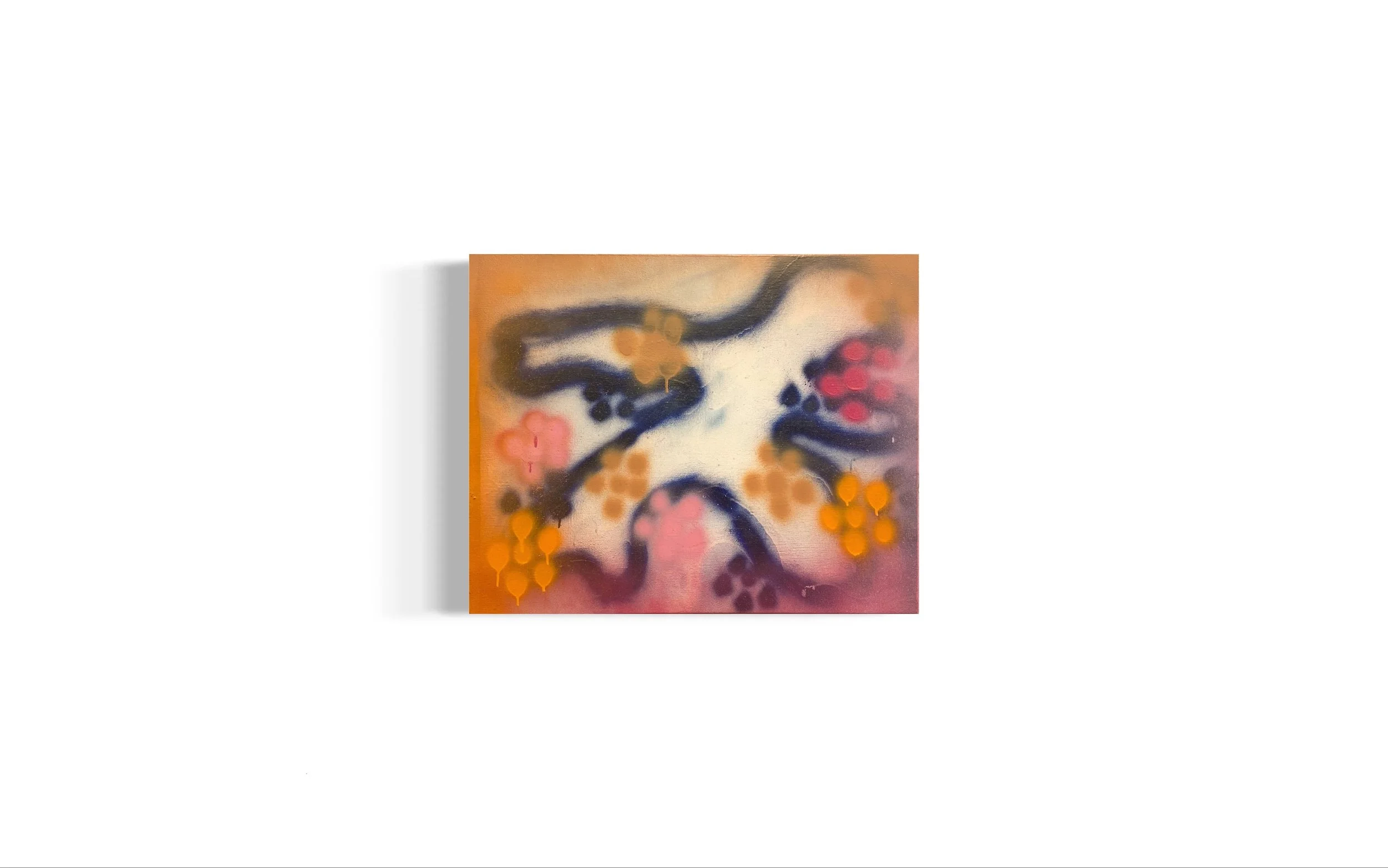 "For Mallory" | Spray paint and acrylic on canvas | 16in x 20in