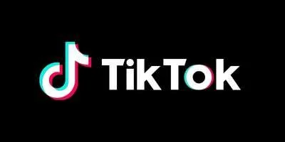 TikTok logo on a black background.