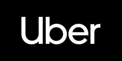 Uber logo on a black background