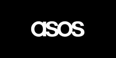 ASOS logo on a black background