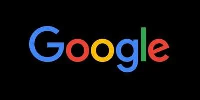 The Google logo with multicolored letters on a black background.