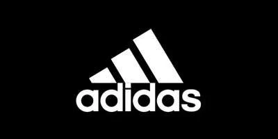 Adidas logo on a black background