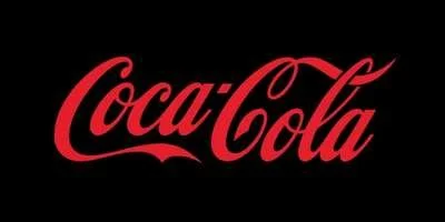 Red Coca-Cola logo on a black background.